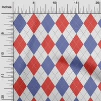 Onuone pamučna svila mornarica plava i crvena tkanina Provjerite argyle tkaninu za šivanje tiskane ploče