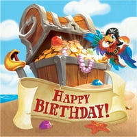 Treasure Island Pirate Sretan rođendan papirne salvete za ručak računaju se za goste