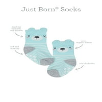 Just Born® Organic Baby Girls Wiggle Proof Socks 6-Pack