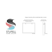 Stupell Industries Dječiji apstraktni uzorak prugasta duga preko bež grafičke umjetnosti siva uokvirena Art