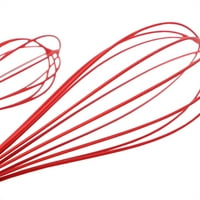 Početna osnove silikonska balonska metlica sa ručkom od nerđajućeg čelika,, crvena