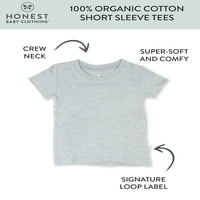 Iskrena odjeća za bebe Baby & Toddler ili djevojčica rodno neutralne majice s kratkim rukavima od organskog pamuka