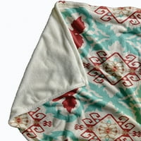 Jednostavno Daisy Bombay Fleece bacajte pokrivač, Ligonberry Red, Standardno bacanje
