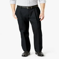 Dockers muške Pleated Classic Fit potpis Khaki Lu pamučne rastezljive hlače