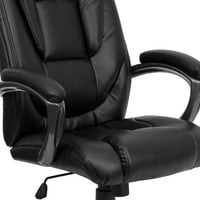 Flash nameštaj Visoka leđa Crna kožaSoft Slojevita preslikana okretna okretna ergonomska uredska stolica