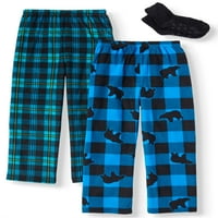 MAD pse Micro Fleece Pajama pantalone za spavanje, sa papučem Swcka GWP