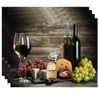 Dainty Home grožđe i vino Foam Placemat, 13 x19