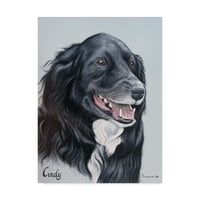Zaštitni znak likovne umjetnosti' crni pas ' platnena Umjetnost Rusty Frentner