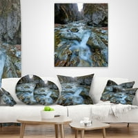 Designart Plava Voda u Rijeci - jastuk za bacanje pejzažne fotografije-18x18