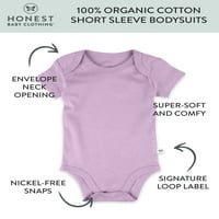 Iskrena odjeća za bebe dječak ili djevojčica rodno neutralan organski pamuk bodi s kratkim rukavima