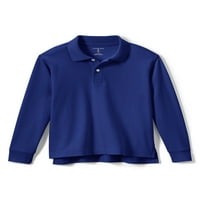 Lands ' End Školska Uniforma Za Dječake Dugih Rukava Interlock Polo Majica, Veličine 4-20