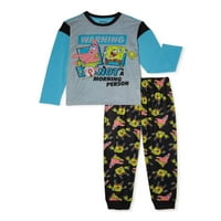 SpongeBob Squarepants Boys Dugi rukav Pajama Set, 2-komad, veličine 4-12