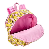 No Bounties ženski ruksak sa patentnim zatvaračem, Pink Drip Smiley Print