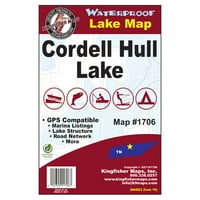 Kingfisher karte vodootporna karta jezera Cordell Hull Lake Tennessee, 24 36 0.2 lb