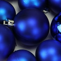 50ct Shatterproof raskošno plava sjajna & mat Božić Ball ukrasi 1.5 -2