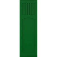 Ekena Millwork 18 W 28 H True Fit PVC San Miguel Mision Style fiksne kapke, viridijski zeleni