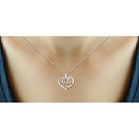 JewelersClub mama ogrlica Sterling Srebrna ogrlica za žene-predivan naglasak Bijeli dijamanti + 0. Sterling