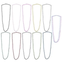 Način za proslavu 33 jednobojne ogrlice od perli, zlatne, 3 pakovanja