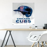 Chicago Cubs-zidni Poster za kacigu sa potisnim iglama, 22.375 34