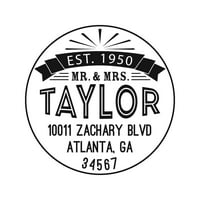 Personalizirani Okrugli Gumeni Pečat Sa Samo-Mastilom-Taylor