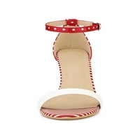 Jedinstvene ženske sandale za gležanj s prugama u obliku gležnja sa točkicama na Stiletto štiklama