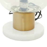 DecMode 16 Zlatna stolna lampa sa prozirnim staklom