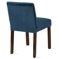 Zoya kanal za ručno trpezarion stolica, set od 2, plave boje