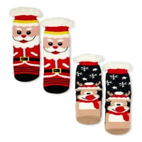 Veliki Božić ženski toplo & udoban papuča čarapa, 2-Pack
