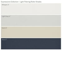 Kolekcija Prilagođenih Izraza, CordLess Light Filtering Roller Shade, Plava, 1 2 Širina 72 Dužina