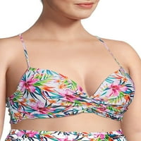 Catherine Malandrino ženski Plus Size Twist Tropski Bikini Kupaći Top