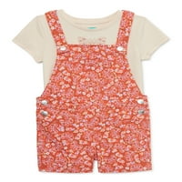 Deca iz Garanimals Girls Shortall Set, 2 komada, veličine 4-10