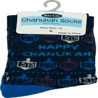 Rite Lite TYN-čarapa - C Dreidels & Sretna Chanukah čarapa za mlade