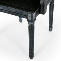 Noble House Aisenbrey stolica za ručavanje od Francuske tkanine, Set od 2 komada, Crna