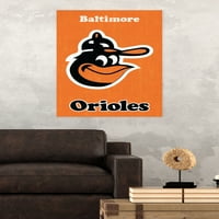 Baltimore Orioles-Retro Logo Zidni Poster, 22.375 34