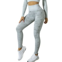 IOPQO WOMENS FALD MODE 'YOGA HLAČE Svijetle sportske hlače Tanke visoke struk Fitness hlače Yoga hlače sive