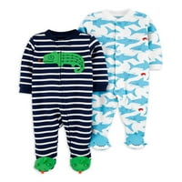 Carter's Child Of Mine novorođeni dječak Interlock Cotton sleep ' N Play footed pidžama