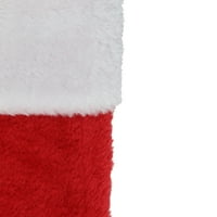 17 tradicionalna crvena sa bijelim ukrasima viseća Božićna čarapa
