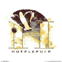 Čarobnjački Svijet: Harry Potter-Hufflepuff Illustrated House Logo Zidni Poster, 22.375 34