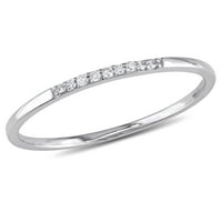 Miabella ženski dijamantski naglasak 10kt Bijelo zlato 9-kameni vjenčani prsten