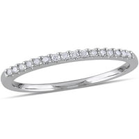 Carat T. W. Diamond Sterling Silver Polu-Eternity Vjenčani Prsten