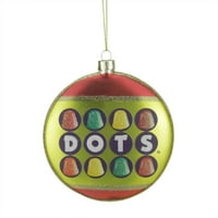 4 Candy Lane Tootsie Roll Dots Original Gumdrop Bombone Božić Disk Ornament