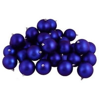 32ct mat Kraljevsko plava Shatterproof Božić Ball Ornamenti 3.25
