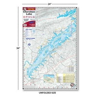 Kingfisher karte vodootporna karta jezera Cherokee Lake Tennessee, 24 36 0.2 lb