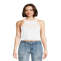 Madden NYC Juniors Cropped Logo Tank Top
