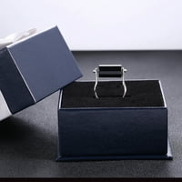 Peermont originalni Crni Opsidijanski energetski prsten od 18k bijelog zlata