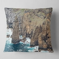 Designart podiže kamenje na Azorima plaža - jastuk za bacanje na obalu mora-16x16