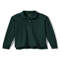 Lands ' End Boys 4-Školska Uniforma Dugi Rukavi Interlock Polo Majica