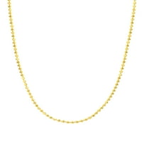 14kt žuto zlato 18 Ženska ogrlica od dijamantskih rezanih perli sa bravom i jastogom
