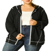 Jedinstvena ponuda ženska jakna od flisa velike veličine sa patentnim zatvaračem prednja dukserica s dugim
