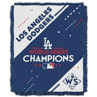 Los Angeles Dodgers Trostruki Tkani Žakard 46 60 Šampioni Svjetske Serije Bacaju Ćebe, Svaki